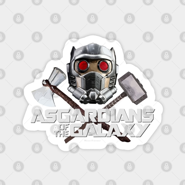 Asgardians Of The Galaxy skull Sticker by MessyHighway